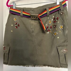 Compagnia Italiana Bejeweled Designer Skirt